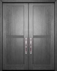 WDMA 72x96 Door (6ft by 8ft) Exterior Fir 96in Double Shaker 2 Panel Door 1