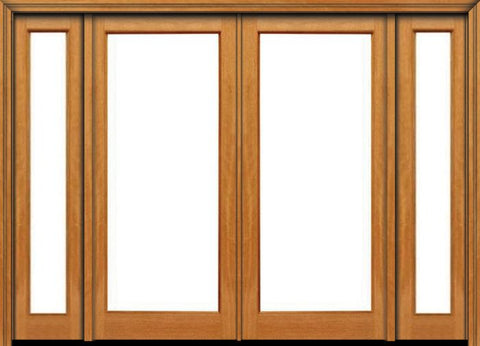 WDMA 80x80 Door (6ft8in by 6ft8in) French Mahogany 80in 1 lite Double Door/2side IG Glass 1