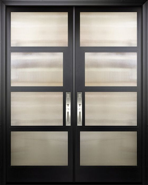 WDMA 84x96 Door (7ft by 8ft) Exterior Swing Smooth 42in x 96in Double 2 Block NP-Series Narrow Profile Door 1