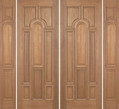 WDMA 88x96 Door (7ft4in by 8ft) Exterior Mahogany Revis Double Door/2side Plain Panel - 8ft Tall 1
