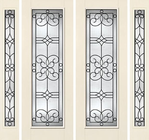 WDMA 88x96 Door (7ft4in by 8ft) Exterior Smooth Salinas 8ft Full Lite W/ Stile Lines Star Double Door 2 Sides Full Lite 1