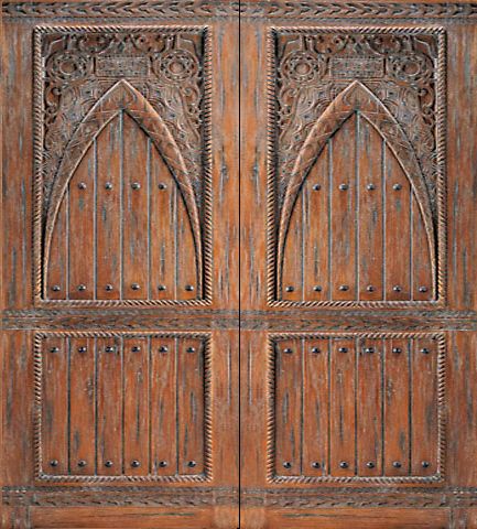 WDMA 96x120 Door (8ft by 10ft) Exterior Mahogany Moroccan Style Hand Carved Double Door 1