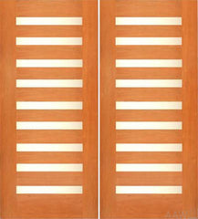 WDMA 96x80 Door (8ft by 6ft8in) Exterior Mahogany Contemporary Double Door White Laminated Glass 1