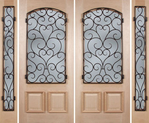 WDMA 96x80 Door (8ft by 6ft8in) Exterior Teak Rhapsody Mahogany Double Door/2side 1