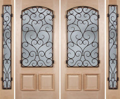 WDMA 96x80 Door (8ft by 6ft8in) Exterior Teak Rhapsody Mahogany Double Door/2side 1