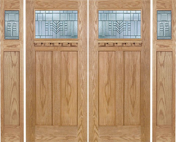 WDMA 96x80 Door (8ft by 6ft8in) Exterior Oak Pearce Double Door/2side w/ C Glass 1