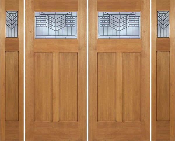 WDMA 96x80 Door (8ft by 6ft8in) Exterior Mahogany Pearce Double Door/2side w/ E Glass 1