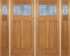 WDMA 96x80 Door (8ft by 6ft8in) Exterior Mahogany Pearce Double Door/2side w/ B Glass 1