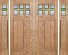 WDMA 96x80 Door (8ft by 6ft8in) Exterior Oak Randall Double Door/2side w/ MO Glass 1