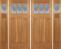 WDMA 96x84 Door (8ft by 7ft) Exterior Mahogany Barnsdale Double Door/2side w/ E Glass 1