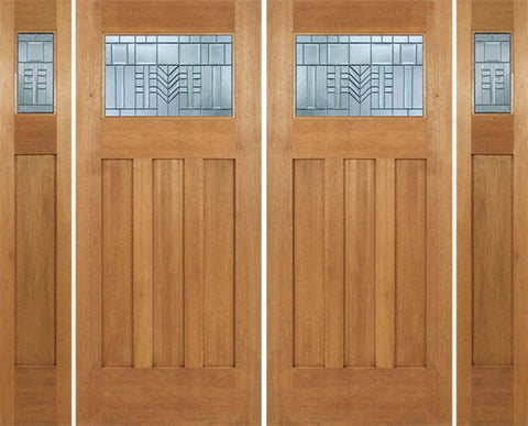 WDMA 96x84 Door (8ft by 7ft) Exterior Mahogany Biltmore Double Door/2side w/ C Glass 1