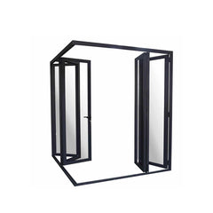 China WDMA Aluminium Alloy Fashion Design Florida Approval Unbreakable Glass Folding Door With Mosquito Nets