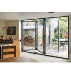 China WDMA Aluminum Alloy Door Laminated Glass Accordion Doors Bathroom
