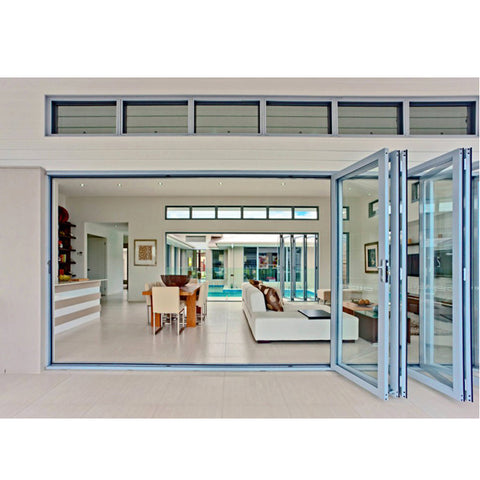 WDMA Exterior Aluminum Folding Sliding Glass Door Price Shandong Factory