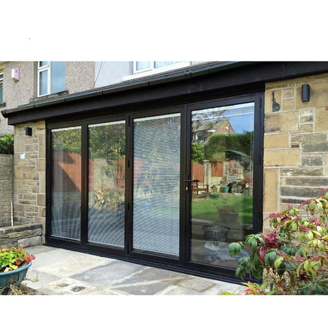 WDMA Exterior Drawing Room Aluminium Accordion Folding Glass Door System Price