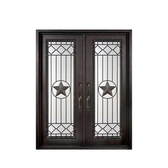 China WDMA Latest Design Outdoor Villa Entrance Steel Iron Front Sliding Folding Glass Door Design