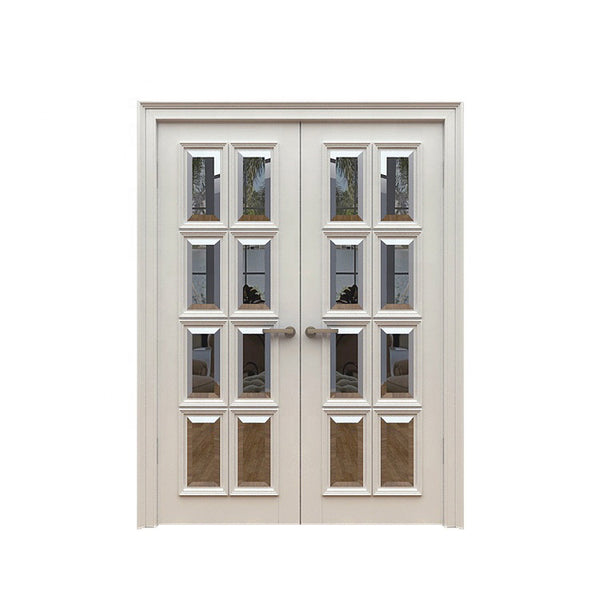 WDMA Mdf Door Material Interior Semi Solid Wooden Door