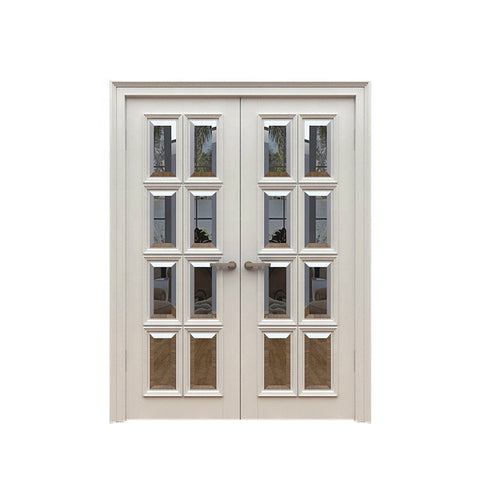 WDMA Mdf Door Material Interior Semi Solid Wooden Door